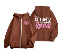 Breast Cancer Shirt for Women,This is My Fighting T-Shirt Pink Ribbon Survivor Tops Women Research UK Race Life Women's Gifts Diagnosed with Female Funny Support for My Mom (Brown,S)