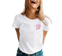 Breast Cancer Shirt Ribbon Shirt Be Cancer Survivor Unbreakable and Awareness T-Shirt Survivor Tops Breast Support T I Am A Fighter T-Shirt Gifts for Woman October (White,XL)