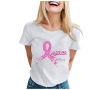 Breast Cancer Shirt Women Pink Ribbon T Shirt This is My Cancer Fighting T-Shirt Pink Womens Tops Womens T Shirts Let's F##K Tee Shirts Breast Gifts for Women Funny (White,XL)
