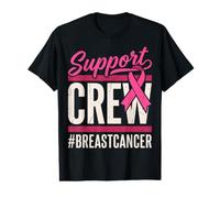Breast Cancer Support Crew Pink Ribbon October Value Graphic T-Shirt