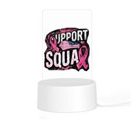 Breast Cancer Support Squad Acrylic Night Light Lamp