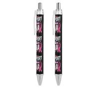 Breast Cancer Support Squad U.S.A.Flag Ballpoint Pen Retractable Roller 0.5mm Fine Pens Smooth Writing for Office 1 PCS AS PIC 3