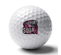 Breast Cancer Support Squad U.S.A. Flag Golf Balls Rubber Practice for Training for Backyard Beginner