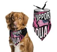 Breast Cancer Support Squad U.S.A. Flag Pet Bandana Dogs Triangle Scarf Cats Handkerchief Puppy Costume