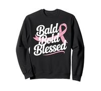 Breast Cancer Survivor Bald Bold Blessed Pink Ribbon Warrior Sweatshirt