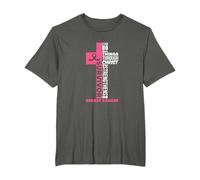 Breast Cancer Survivor Cross Christian Bible Verse T-Shirt