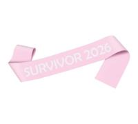 Breast Cancer Survivor Decorations Sash 2026 Inspirational Celebration Awareness Sash for Party Pink Satin with Sliver Foil Letter Get Well Soon Inspirational Gifts for Women Men Friends