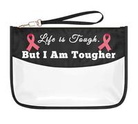 Breast Cancer Survivor Gift Inspirational Cancer Care Gifts Clear Makeup Bag Breast Cancer Awareness Gifts for Women Get Well Soon Gifts Cosmetic Bag Cancer Patients Friend Comfort Gifts Travel Pouch