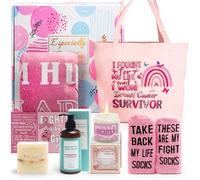 Breast Cancer Survivor Gifts for Women,Get Well Gifts for Women,Sympathy Git Baskets, Breast Cancer Throw Blanket Breast Cancer Care Package for Wome Care Package for Cancer Survivor Chemo (Pink)