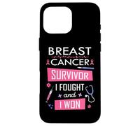 Breast Cancer Survivor I Fought And I Won Awareness Strength Case for iPhone 16 Pro Max