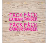 Breast Cancer Survivor Pink Ribbon Awareness Sticker Decal Vinyl Fxck Cancer- 4 Pack Hot Pink 10.2cm