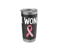 Breast Cancer Survivor Pink Ribbon I Won Stainless Steel Insulated Tumbler