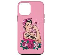 Breast Cancer Survivor Rosie Riveter Pink Ribbon Case for iPhone 12 mini