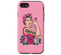 Breast Cancer Survivor Rosie Riveter Pink Ribbon Case for iPhone SE (2020) / 7/8