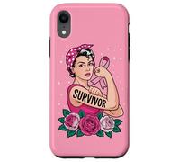 Breast Cancer Survivor Rosie Riveter Pink Ribbon Case for iPhone XR
