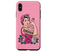 Breast Cancer Survivor Rosie Riveter Pink Ribbon Case for iPhone XS Max