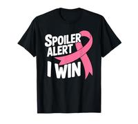 Breast Cancer Survivor Spoiler Alert I Win Pink Ribbon Month T-Shirt