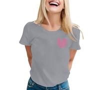 Breast Cancer Survivor Tshirt Pink Ribbon T Shirt Together Cancer Awareness T-Shirt Pink Tops Womens T Shirts Let's F##K Tshirts Adults Breast Gifts October Family (Grey,L)
