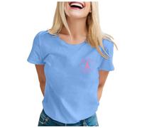 Breast Cancer Survivor Tshirt,This is My Fighting Shirt T-Shirt Pink Ribbon Tops Shirts for Women Race Life T October Female UK Funny Support for My Mom for Family (Sky Blue,3XL)