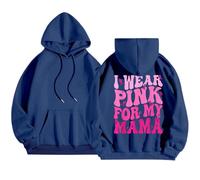 Breast Cancer Survivor Tshirt,This is My Fighting Shirt T-Shirt Ribbon Tops Female Neon Pink Tshirt Women Now T Gifts for Diagnosed with Female UK Funny Support for My Mom (Blue,L)