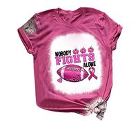 Breast Cancer T-Shirt for Women,This is My Fighting Shirt Yellow Ribbon T Awareness Inspirational Tee Top Pink Polo Adults Research UK Race Life Women's Gifts Women Funny (Hot Pink,S)