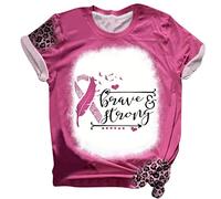 Breast Cancer T-Shirt for Women Women Ribbon Shirt This is My Cancer Fighting Shirt T-Shirt Breast Awareness Short Sleeve Tops Survivor T Lady Fit T Funny Treatment Gift (White,XL)