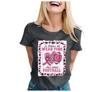 Breast Cancer T Shirts Heart Pink Ribbon Tshirt This is My Cancer Fighting Shirt T-Shirt Funny Breast Tops T Shirt Women Hot Pink Shirts Women Gifts for October Family (Grey,XXL)