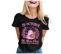 Breast Cancer T Shirts,This is My Fighting Shirt T-Shirt Pink Ribbon Gifts Awareness Summer Tops for Women UK Tshirt Now Female Funny Support for My Mom for Family (Black,XXL)
