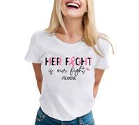 Breast Cancer T Shirts,This is My Fighting Shirt T-Shirt Yellow Ribbon Awareness Tops Short Sleeve Pink Women Now Gifts Female UK Funny Support for My Mom for Family (White,XXL)