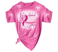 Breast Cancer T Shirts Women Breast Cancer Awareness Shirt Pink Ribbon Tshirt Breast Cancer Awareness Short Sleeve Tops Fashion Breast Cancer Printed