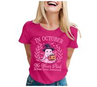 Breast Cancer T Shirts Women Funny T Shirts Cancer Gifts for Woman T-Shirts for Women Breast Cancer Awareness T-Shirt Summer Tops for Women cancer gifts for woman Basic t shirts womens