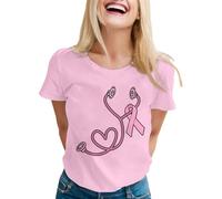 Breast Cancer T Shirts Women,This is My Fighting Shirt T-Shirt Girls Pink Ribbon Youths Research Tops Tshirts Women UK Now Gifts for Going Through Female Funny Support (Pink,M)