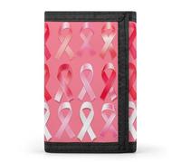 Breast Cancer Trifold Wallet Slim Wallets with ID Window Credit Card Pockets for Men Women