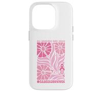 Breast Cancer Warrior Pink Ribbon October Awareness Month Case for iPhone 14 Pro