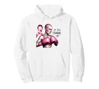 Breast Cancer Warrior, Strong Courageous Pink Ribbon Woman Pullover Hoodie