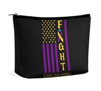 Breast Cancer Warrior Support Squad Bladder Cancer Awareness Cosmetic Bag Travel Portable Makeup Bag Large Capacity Toiletry Bag Women Storage Bags-3