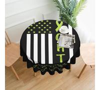 Breast Cancer Warrior Support Squad Non Hodgkin Lymphoma Cancer Awareness Round Table Cloth 60 Inch Waterproof Splash Resistant Wrinkle Tablecloth Kitchen Table for Indoor Outdoor Restaurant Decor