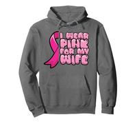 Breast Cancer Wife Fight Wear Pink Ribbon Awareness Husband Pullover Hoodie