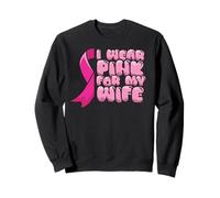 Breast Cancer Wife Fight Wear Pink Ribbon Awareness Husband Sweatshirt