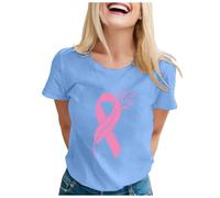 Breast Cancer Woman Tshirt T-Shirt Pink Ribbon Tshirt Strong Family Breast Cancer Awareness T-Shirt Women Tops Research Pink I Am A Fighter Gifts October Family Mom (Sky Blue,4XL)