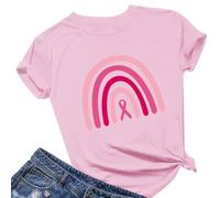 Breast Cancer Woman Tshirt T-Shirt,This is My Fighting Shirt T-Shirt Yellow Ribbon T Women Short Sleeve Tops Pink 2XL Now October Female UK Funny Support for My Mom (Pink,L)