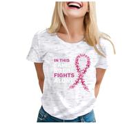 Breast Cancer Woman Tshirt T-Shirt Women Ribbon Shirt Breast Cancer Shirt for Mom T-Shirt Tops Race for Life Research Ladies Hot Pink T Gifts Women Funny October Family (Silver,3XL)