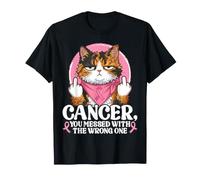 Breast Cancer You Messed with The Wrong One LaPerm Cat Mom T-Shirt