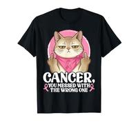 Breast Cancer You Messed with The Wrong One Singapura Cat T-Shirt