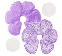Breast Cooling Gel Pads 2 Pack with Reusable Bamboo Fibre Nursing Pads, Nursing Pads for Hot and Cold Therapy, Reusable Breast Pads with Soft Cover