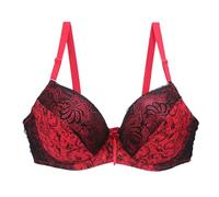 Breast Feeding Bras For Women-Seamless Jelly Bra Women Sexy Lace Front Button Shaping Cup Adjustable Shoulder Strap Large Size Underwire Bra (Red, 80D)