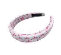 Breast Health Awareness Hair Hoop Gentle Fabric Headband Promoting Breast Health Adjustable Charm for