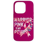 Breast Health Pink Ribbons Power Warrior Spirit Awareness Case for iPhone 14 Pro