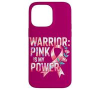 Breast Health Pink Ribbons Power Warrior Spirit Awareness Case for iPhone 14 Pro Max