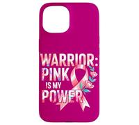 Breast Health Pink Ribbons Power Warrior Spirit Awareness Case for iPhone 15